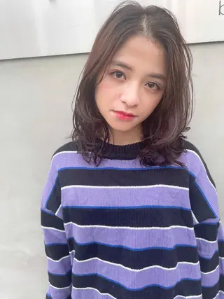 ミディアム パーマ ダブルカラー /まつ毛パーマ🎀のヘアスタイル