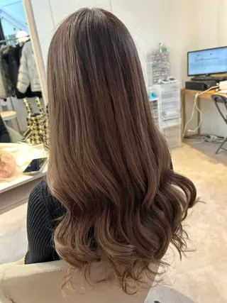 ロング カラー ヘアアレンジ 下妻 カラーエクステ難波のヘアスタイル