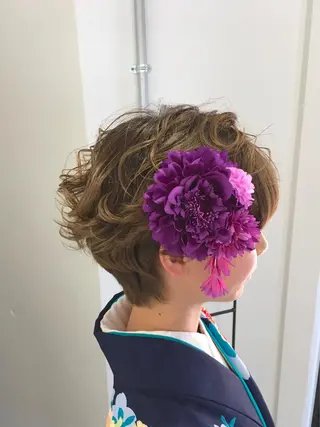 ショート ヘアアレンジ go today shaire salon 本店所属・yoshi ☆のヘアスタイル