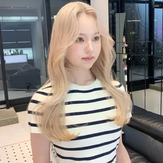 ロング カラー ハッシュカット/ハイ トーン/MANAMIのヘアスタイル