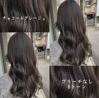 ロング カラー グレージュ/透明感/ 韓国ヘア/RISAのヘアスタイル