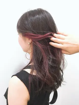 ロング カラー パーマ 関口 友菜のヘアスタイル