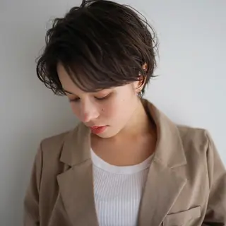 ショート 🤍韓国風ヘア 柴田真帆🤍のヘアスタイル