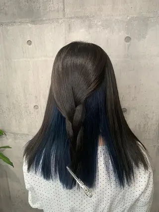 セミロング カラー mimiiy梅田 中崎町ハイトーンのヘアスタイル