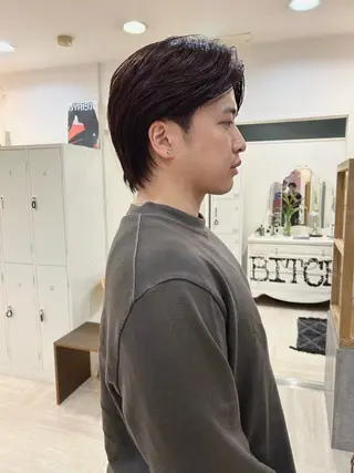 ショート 海/ミディアムレ イヤー/メンズカットのヘアスタイル