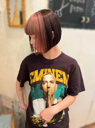 ショート カラー 顔周りレイヤー カット❄️石川瑠青のヘアスタイル