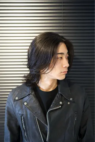 ミディアム パーマ メンズ 渋谷/メンズパーマ/ ミディアム/冨島佑太のヘアスタイル