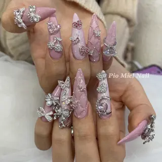 ネイル momo 長さだしのネイルデザイン