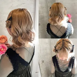 ミディアム ヘアアレンジ Reve  resort所属・美髪× ヘアセット✨Araiのヘアスタイル