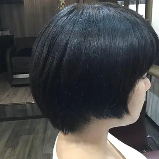 ショート カラー パーマ 金崎 新吾のヘアスタイル