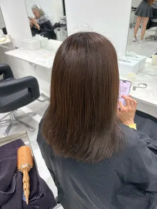 ミディアム カラー CHAiL.Yuzu 艶カラー韓国エクステのヘアスタイル