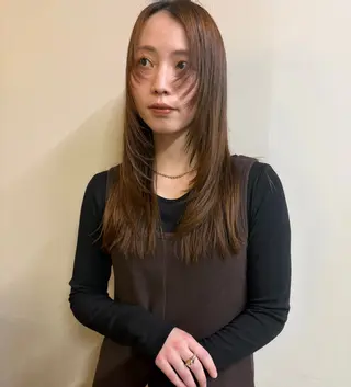 ロング ボブ× フェイスレイヤー🩰のヘアスタイル