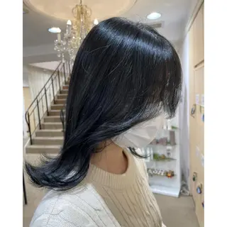 セミロング カラー 韓国ヘア 🎀中川綾乃🎀のヘアスタイル