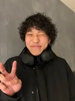 パーマ メンズ 田中 里奈のヘアスタイル