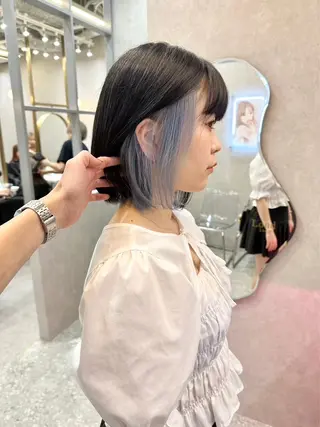 ミディアム shion 透明感カラーのヘアスタイル