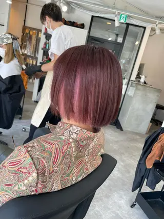 ショート カラー 難波ブリーチカラー 伊藤洋輝のヘアスタイル