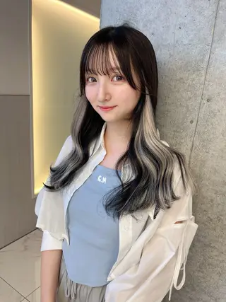 ロング りおな/エクステ /ミルクティーカラーのヘアスタイル