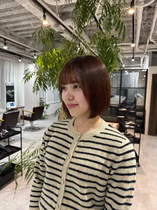 ミディアム 🌈ボブ/縮毛矯正/ 梅田美容室🌈もあのヘアスタイル