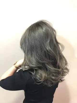 ミディアム カラー 小顔カット✨ 透明感カラー/村上のヘアスタイル