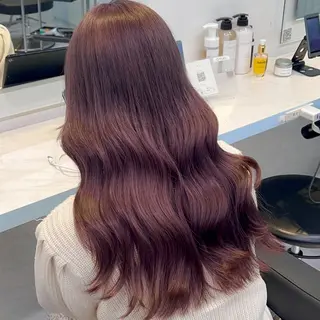 カラー 🎀愛されピンク ラベンダー💜ゆいのヘアスタイル