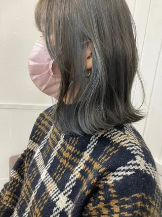 セミロング カラー ヘアアレンジ パーマ newi grande 横浜店のヘアスタイル
