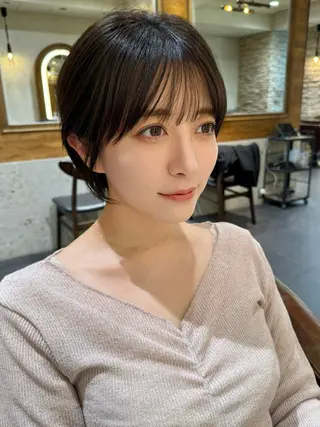 ショート 撮影カットモデル募集 前髪、顔周り/徳永のヘアスタイル