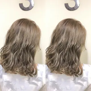 ミディアム カラー パーマ キッズ ネイル マツエク・マツパ AUBE HAIRazul吉祥寺所属・綺麗な髪質にしたい方 限定🌈清水 祥のヘアスタイル