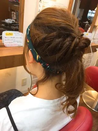 ロング ヘアアレンジ 大野 まゆのヘアスタイル