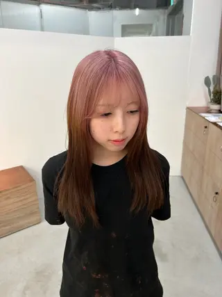 ロング カラー the　hinc所属・ひな🐥 ボブ/ハイトーン🫧のヘアスタイル