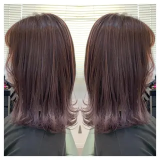 ミディアム カラー 村山 茉衣のヘアスタイル