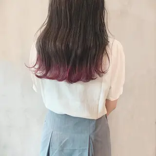 ロング カラー SAKURA 原宿所属・なかの たくみのヘアスタイル