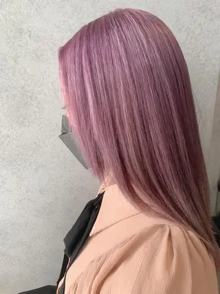 セミロング カラー kva所属・☺︎ RIHOのヘアスタイル