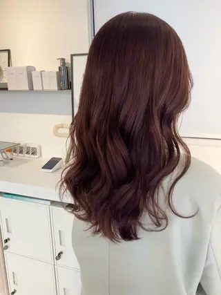 セミロング ✨色持ちの良い艶 カラー✨蟹江真世のヘアスタイル