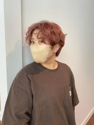 ショート カラー パーマ CURIO/南船場 /RIN💈🍎のヘアスタイル