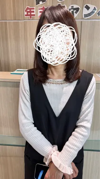 ミディアム カラー りんたろー /縮毛矯正のヘアスタイル