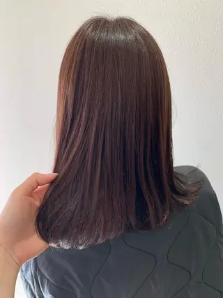 ミディアム カラー hub hair レイヤー/透明感のヘアスタイル