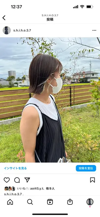 ミディアム Strawberry所属・原田 志保のヘアスタイル