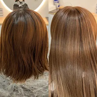 ロング カラー ヘアアレンジ キッズ 横浜関内髪質改善 re:Magoのヘアスタイル