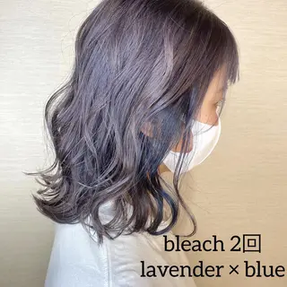 ミディアム ブリーチカラー💛 石川慧南のヘアスタイル