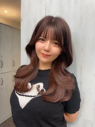 ロング 韓国ヘア🤍🇰🇷 ‪🫶🏻吉満のヘアスタイル