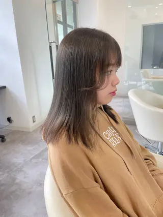 セミロング カラー 🤎渋谷髪質改善 ｜鮫島芽依🤎のヘアスタイル