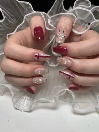 ネイル るか/透明感 カラー/アレンジのヘアスタイル