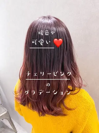 ミディアム カラー 🥇ブリーチ無し 透明感🥇佐藤のヘアスタイル