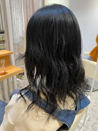 セミロング カラー ヘアアレンジ Design Color🐰アユミのヘアスタイル
