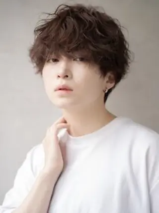 ショート カラー パーマ メンズ 🔥上野メンズ専門 青柳コウタのヘアスタイル