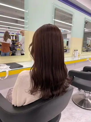 ロング カラー ヘアアレンジ ☁️縮毛矯正✖️ 透明感☁️りくのヘアスタイル