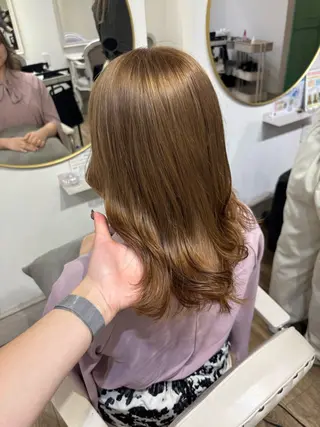 セミロング カラー Risa🐈‍⬛/ グレージュ/透明感のヘアスタイル