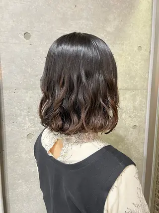 ミディアム カラー パーマ 表参道/髪質改善・ 透明感 colorのヘアスタイル