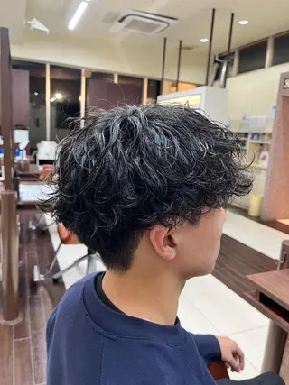 ショート パーマ メンズ AROH  men's cut&men's perm 船橋店所属・🧊メンズ特化🧊 高木航希のヘアスタイル