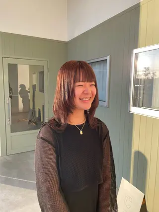 セミロング 石黒 良華のヘアスタイル